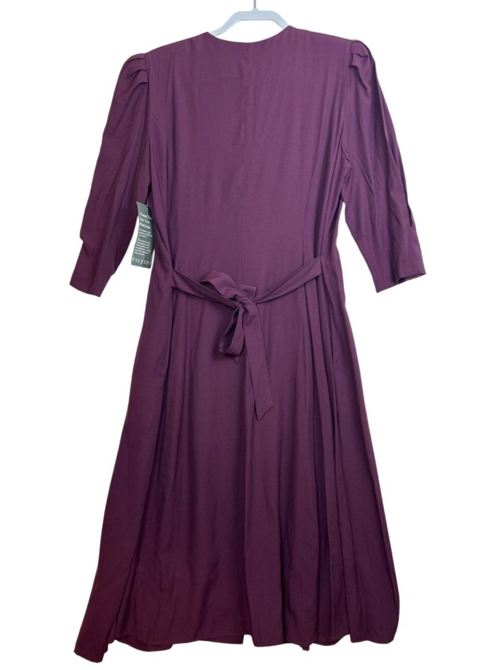 NWT Vtg L.G Star Midi Dress Sz 16 Fit & Flare Button Front Lace Collar Feminine - Picture 5 of 11